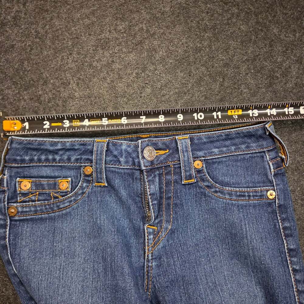 True Religion H-Rise Legging Seat Blue Denim Jeans Women's Size 29 - Picture 7 of 7